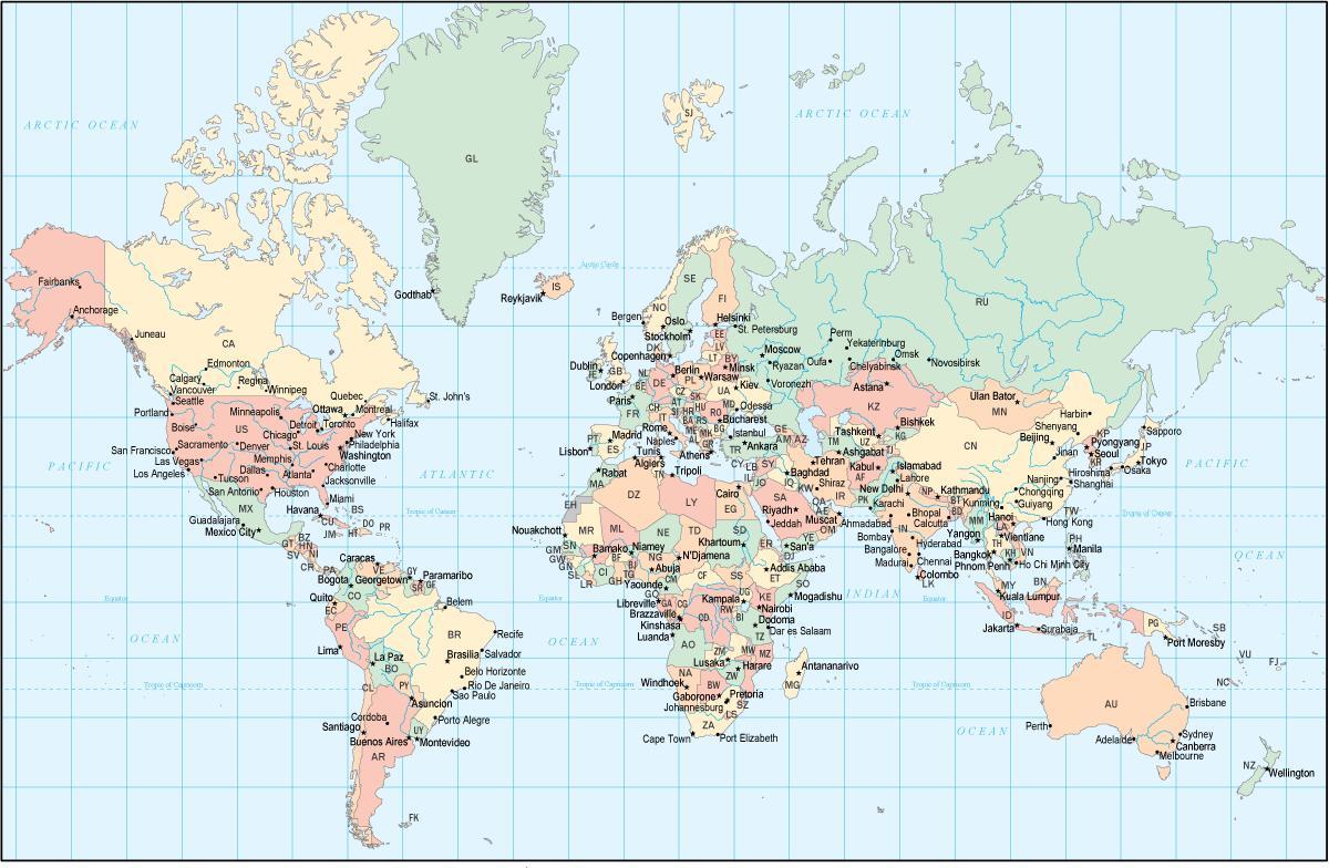 държава Гана върху картата на света