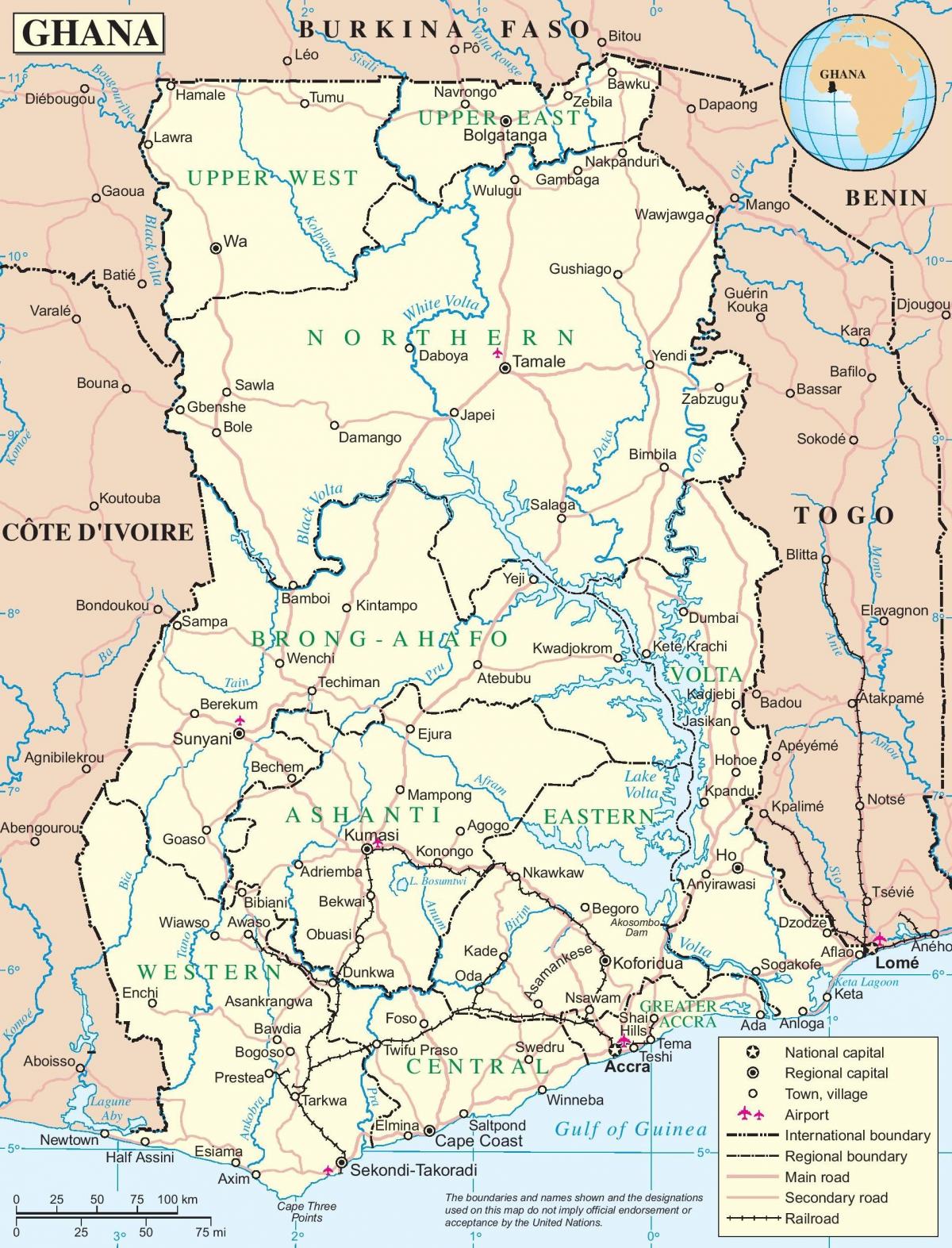 картата на Гана