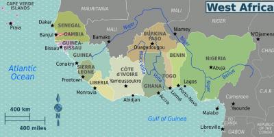 Карта На Гана В Западна Африка